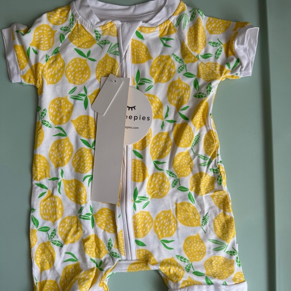 Little Sleepies lemon shorty zippy